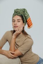 צעיף בלוקפרינט פייזלי GRN